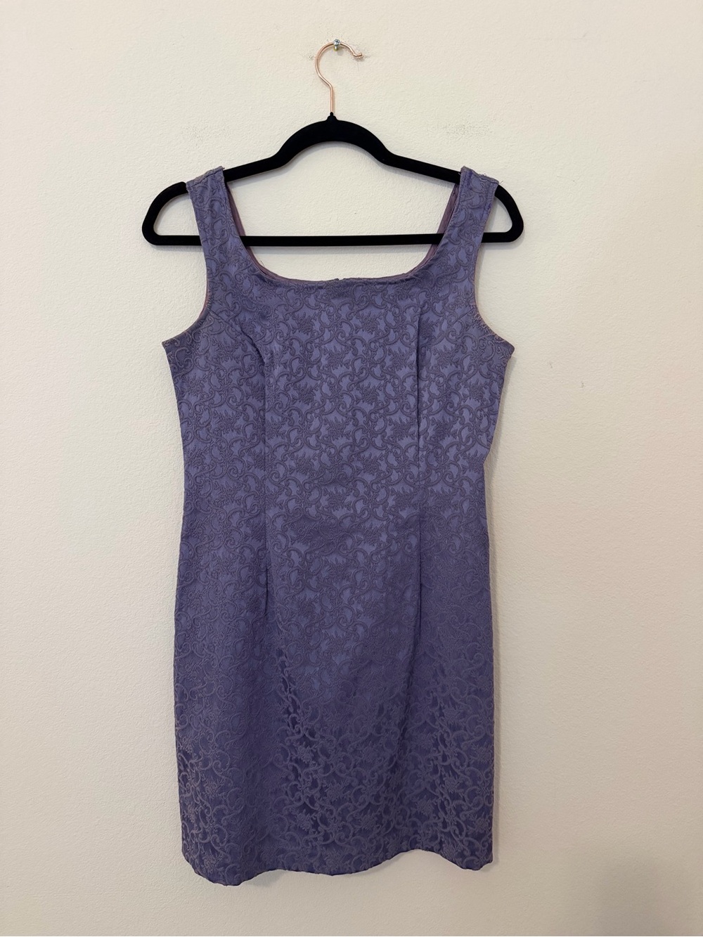 Vtg 5•7•9 Light Purple Sleeveless Mini Dress Size S 90s Square Neck Rachel Green